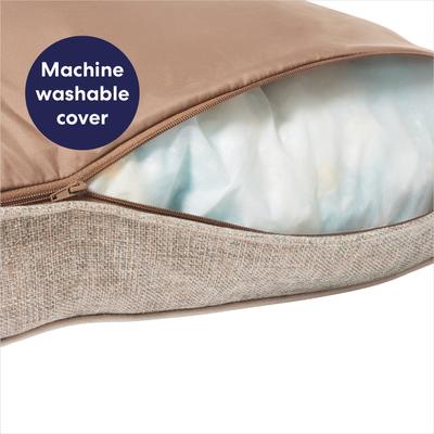 Show full view: Frisco Orthopedic Pillow Cat & Dog Bed with Removable Cover, Beige, X-Large slide 5 of 9
