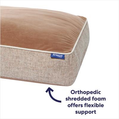 Show full view: Frisco Orthopedic Pillow Cat & Dog Bed with Removable Cover, Beige, X-Large slide 4 of 9