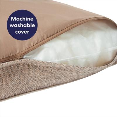 Show full view: Frisco Orthopedic Pillow Cat & Dog Bed with Removable Cover, Beige, Large slide 5 of 9