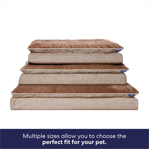 Show full view: Frisco Plush Orthopedic Pillowtop Dog Bed w/Removable Cover, Beige, XX-Large slide 6 of 9