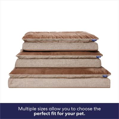 Show full view: Frisco Plush Orthopedic Pillowtop Dog Bed w/Removable Cover, Beige, X-Large slide 6 of 9