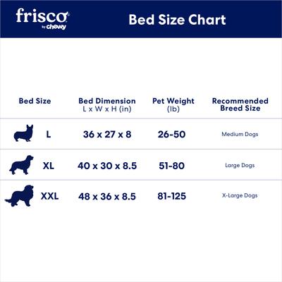 Show full view: Frisco Plush Orthopedic Pillowtop Dog Bed w/Removable Cover, Beige, X-Large slide 7 of 9