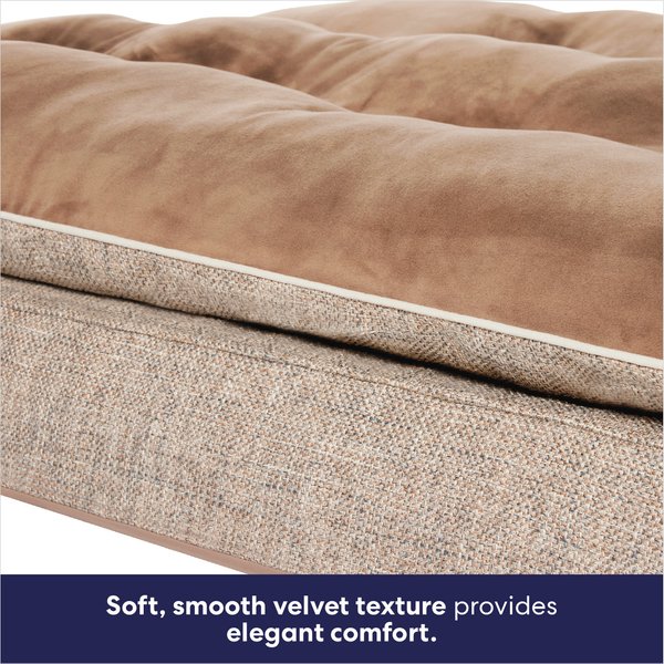 Show full view: Frisco Plush Orthopedic Pillowtop Dog Bed w/Removable Cover, Beige, XX-Large slide 3 of 9