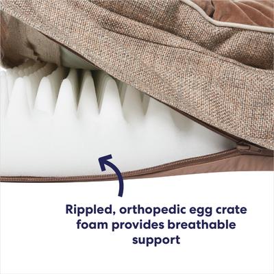 Show full view: Frisco Plush Orthopedic Pillowtop Dog Bed w/Removable Cover, Beige, X-Large slide 4 of 9