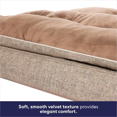 Show full view: Frisco Plush Orthopedic Pillowtop Dog Bed w/Removable Cover, Beige, X-Large slide 3 of 9