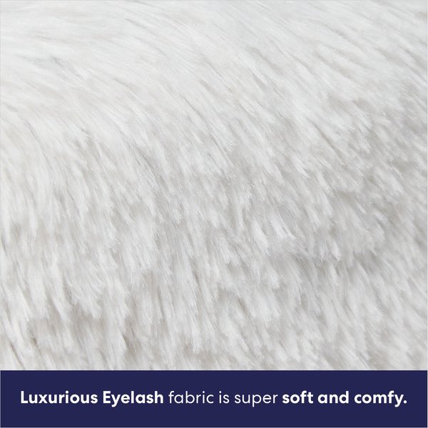 Show full view: Frisco Long Faux Fur Donut Cat & Dog Bed, Silver, Medium slide 4 of 10