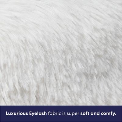 Show full view: Frisco Long Faux Fur Donut Cat & Dog Bed, Silver, Medium slide 4 of 10