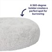 Show in main carousel: Frisco Long Faux Fur Donut Cat & Dog Bed, Silver, Medium slide 5 of 10