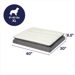 Frisco Plush Orthopedic Pillowtop Dog Bed w/Removable Cover, Gray, X-Large slide 2 of 8