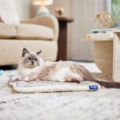 Frisco Sherpa Reversible Cat Mat, Light Gray Basket Weave Print