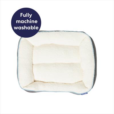 Show full view: Frisco Sherpa Bolster Cat & Dog Bed, Gray, Small slide 6 of 9