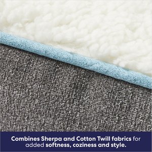 Frisco Sherpa Bolster Cat & Dog Bed, Gray, Small