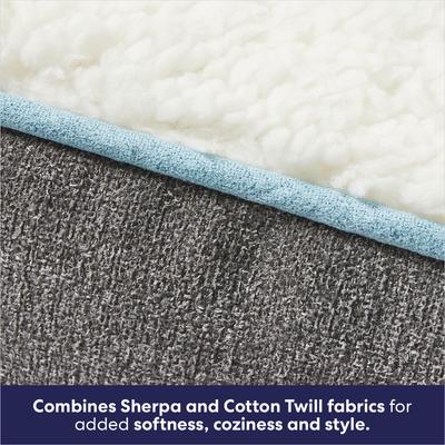 Show full view: Frisco Sherpa Bolster Cat & Dog Bed, Gray, Small slide 4 of 9