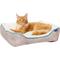 Show in main carousel: Frisco Sherpa Bolster Cat & Dog Bed, Light Gray Basketweave, Small slide 3 of 9