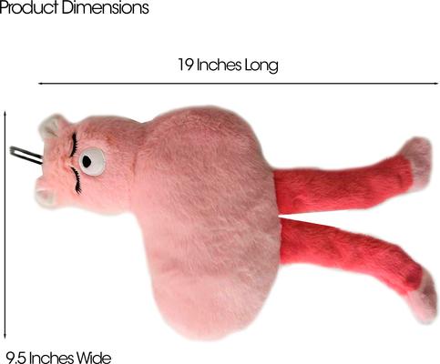 Show full view: PetRageous Designs Lola Plush Llama Oversized Stuffed Squeak Toy, Pink, 19-in slide 2 of 3