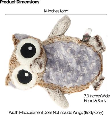 Show full view: PetRageous Designs Ollie 14-in Stufless Squeak & Crinkle Plush Dog Toy, Purple slide 2 of 3