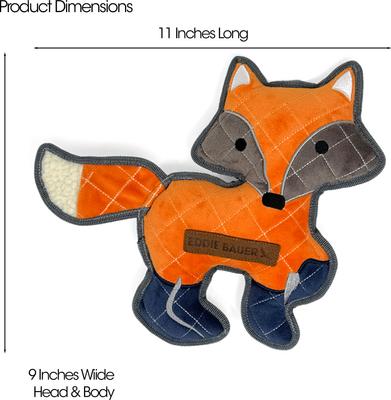 Show full view: Eddie Bauer 11-in Fox Squeak & Crinkle Plush Dog Toy, Orange slide 2 of 3