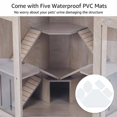 Show full view: Unipaws Corner Waterproof Mat Small Animal Cage slide 2 of 7