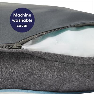 Show full view: Frisco Orthopedic Pillow Cat & Dog Bed with Removable Cover, Gray, X-Large slide 6 of 10