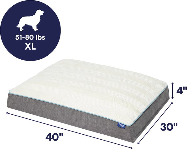 Show full view: Frisco Orthopedic Pillow Cat & Dog Bed with Removable Cover, Gray, X-Large slide 2 of 9