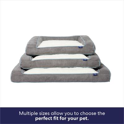 Show full view: Frisco Orthopedic Sofa Cat & Dog Bed with Removable Cover, Gray, Medium slide 8 of 11