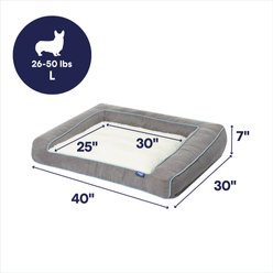 Frisco Orthopedic Sofa Cat & Dog Bed with Removable Cover, Gray, Large slide 2 of 8
