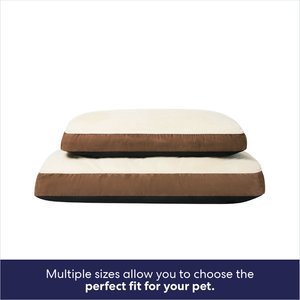 Frisco Faux Suede Pillow Cat & Dog Bed with Removable Cover, Brown, X-Large