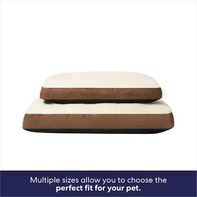 Show full view: Frisco Faux Suede Pillow Cat & Dog Bed with Removable Cover, Brown, X-Large slide 6 of 9