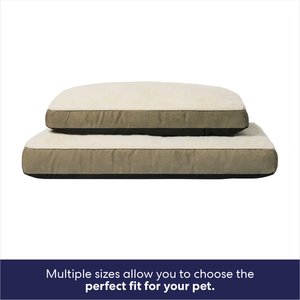 Frisco Faux Suede Pillow Cat & Dog Bed with Removable Cover, Khaki Green, X-Large