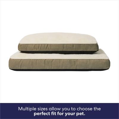 Show full view: Frisco Faux Suede Pillow Cat & Dog Bed with Removable Cover, Khaki Green, X-Large slide 6 of 9