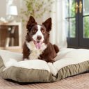Frisco Faux Suede Pillow Dog Bed with Removable Cover, Khaki Green, X-Large