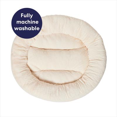 Show full view: Frisco Faux Suede Donut Cuddler Cat & Dog Bed, Brown, Small slide 6 of 10