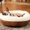 Show in main carousel: Frisco Faux Suede Donut Cuddler Cat & Dog Bed, Brown, X-Small slide 1 of 11