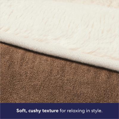 Show full view: Frisco Faux Suede Bolster Cat & Dog Bed, Brown, Medium slide 4 of 10