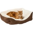 Show in main carousel: Frisco Faux Suede Bolster Cat & Dog Bed, Brown, Medium slide 3 of 10