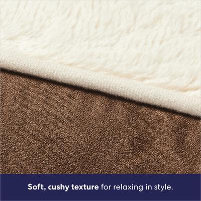 Show full view: Frisco Faux Suede Bolster Cat & Dog Bed, Brown, Small slide 5 of 11