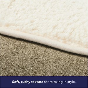 Frisco Faux Suede Bolster Cat & Dog Bed, Khaki Green, Large