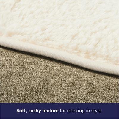 Show full view: Frisco Faux Suede Bolster Cat & Dog Bed, Khaki Green, Large slide 3 of 9