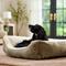 Show in main carousel: Frisco Faux Suede Bolster Cat & Dog Bed, Khaki Green, Large slide 1 of 9