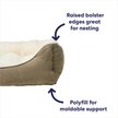 Show in main carousel: Frisco Faux Suede Bolster Cat & Dog Bed, Khaki Green, Small slide 5 of 10