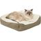 Show in main carousel: Frisco Faux Suede Bolster Cat & Dog Bed, Khaki Green, Small slide 4 of 11