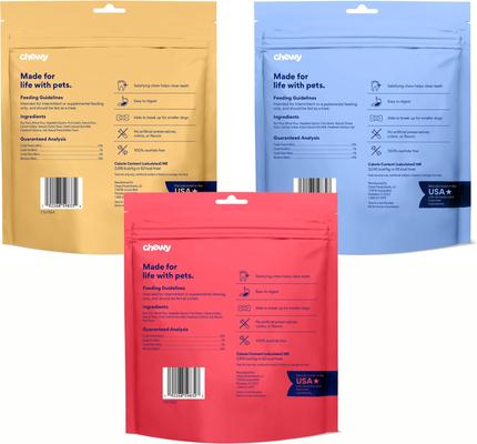 Show full view: Variety Pack - Chewy Natural Dental Chew Treats (FORMERLY TRUE ACRE FOODS): Peanut Butter, Original & Beef Flavors slide 2 of 9