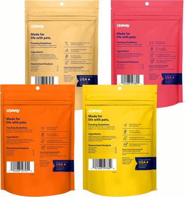 Show full view: Variety Pack - Chewy Grain-Free Soft-Baked Dog Treats (FORMERLY AMERICAN JOURNEY), 8-oz bag: Peanut Butter & Banana, Beef, Turkey & Chicken Recipes slide 2 of 8