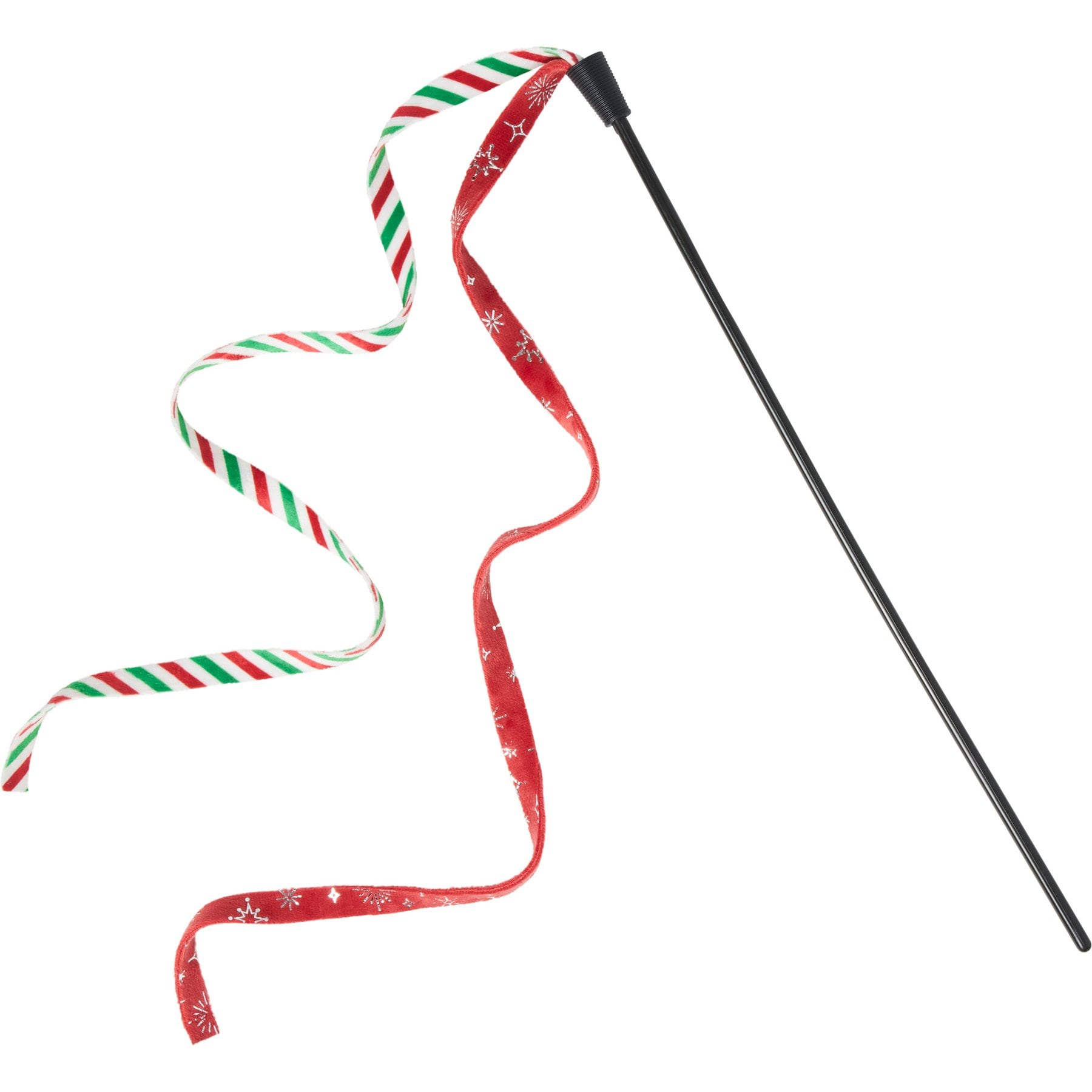 Frisco Holiday Fabric Teaser Wand Cat Toy