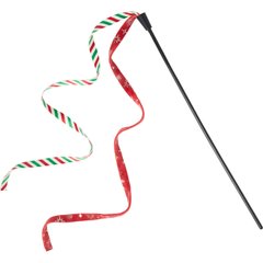 Frisco Holiday Fabric Teaser Wand Cat Toy