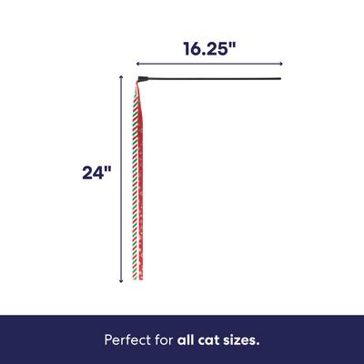 Show full view: Frisco Holiday Fabric Teaser Wand Cat Toy slide 2 of 8