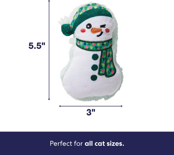 Show full view: Frisco Holiday Snowman Plush Cat Toy with Catnip & Silvervine slide 2 of 7
