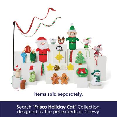 Show full view: Frisco Holiday Elf Plush Kicker Cat Toy with Catnip & Silvervine slide 6 of 9