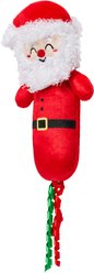 Frisco Holiday Santa Plush Kicker Cat Toy with Catnip & Silvervine