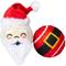 Show in main carousel: Frisco Holiday Festive Fetch Santa Squeaky Tennis Ball Dog Toy, 2 count slide 1 of 8